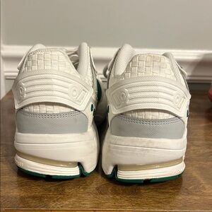 Adidas White and Gray Sneakers with Teal Highlights